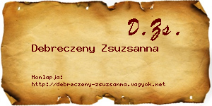 Debreczeny Zsuzsanna névjegykártya